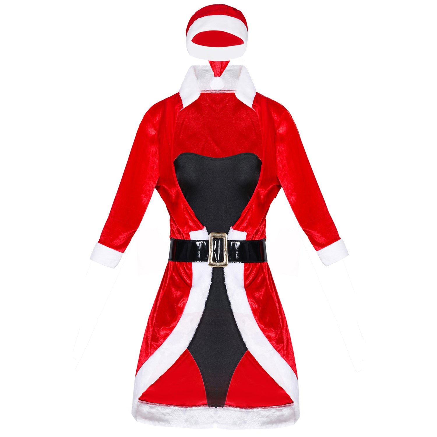 レディースクリスマス衣装 タキシードドレスとジャンプスーツ衣装セット
