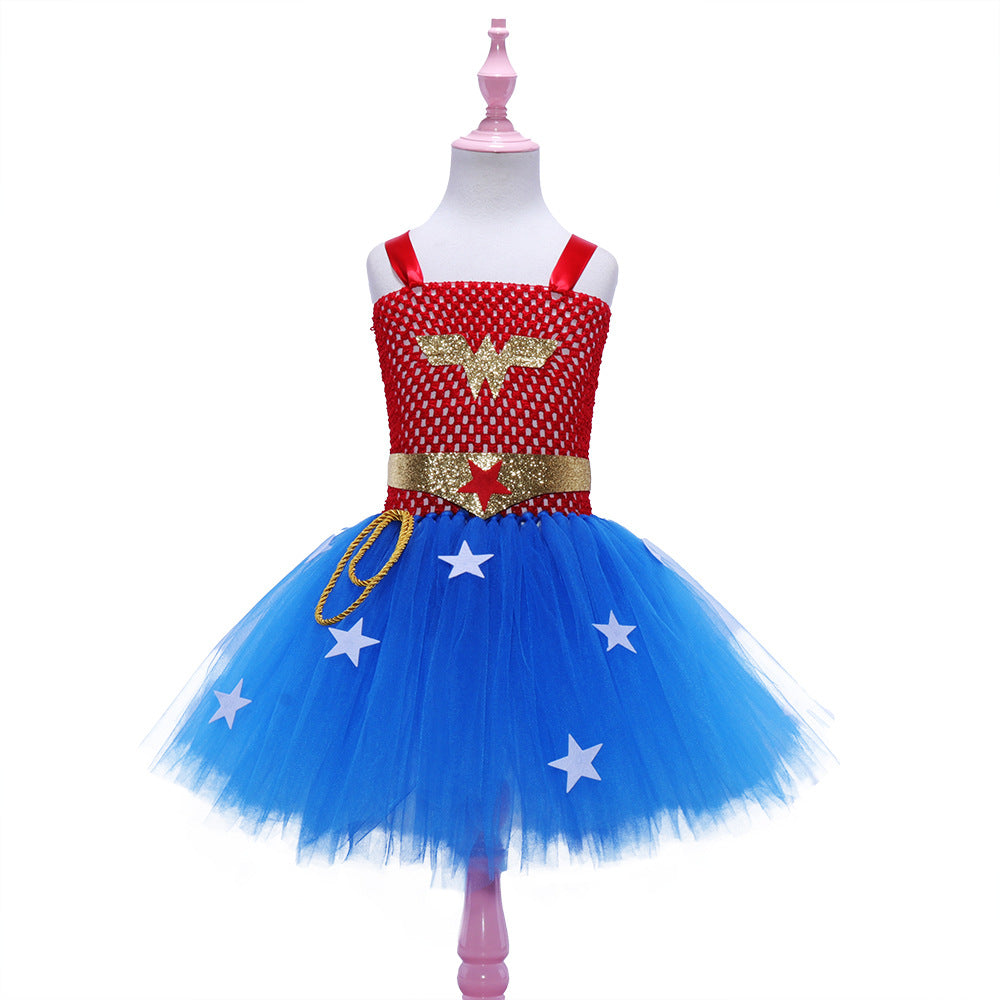ワンダーウーマン コスチューム 女の子用スーパーヒーローコスチューム