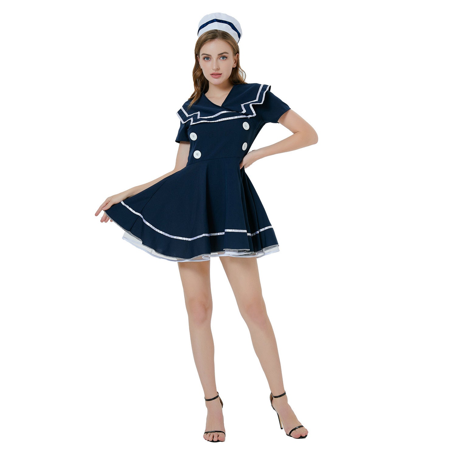 ピンナップ セーラー 女性 キャプテン コスチューム