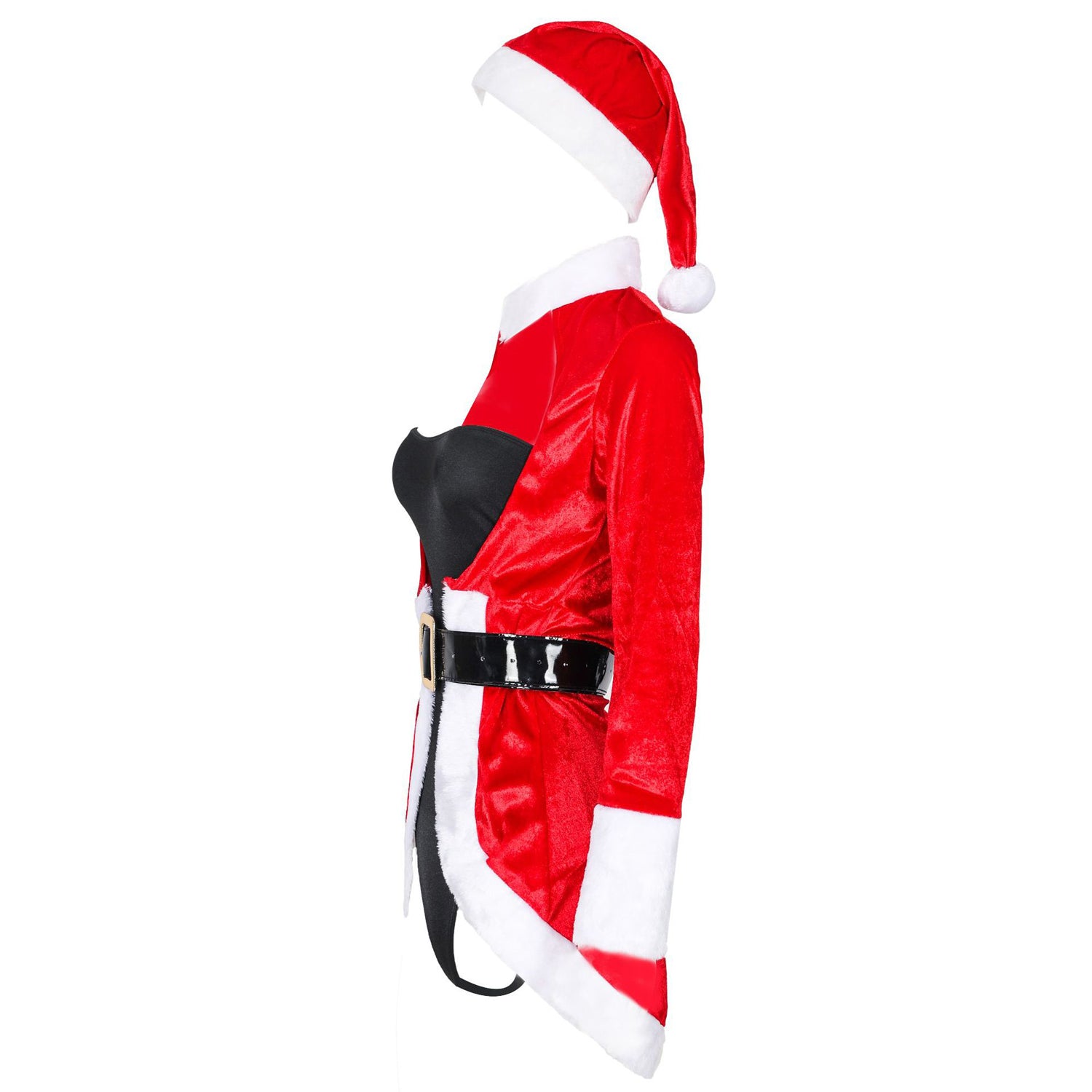 レディースクリスマス衣装 タキシードドレスとジャンプスーツ衣装セット