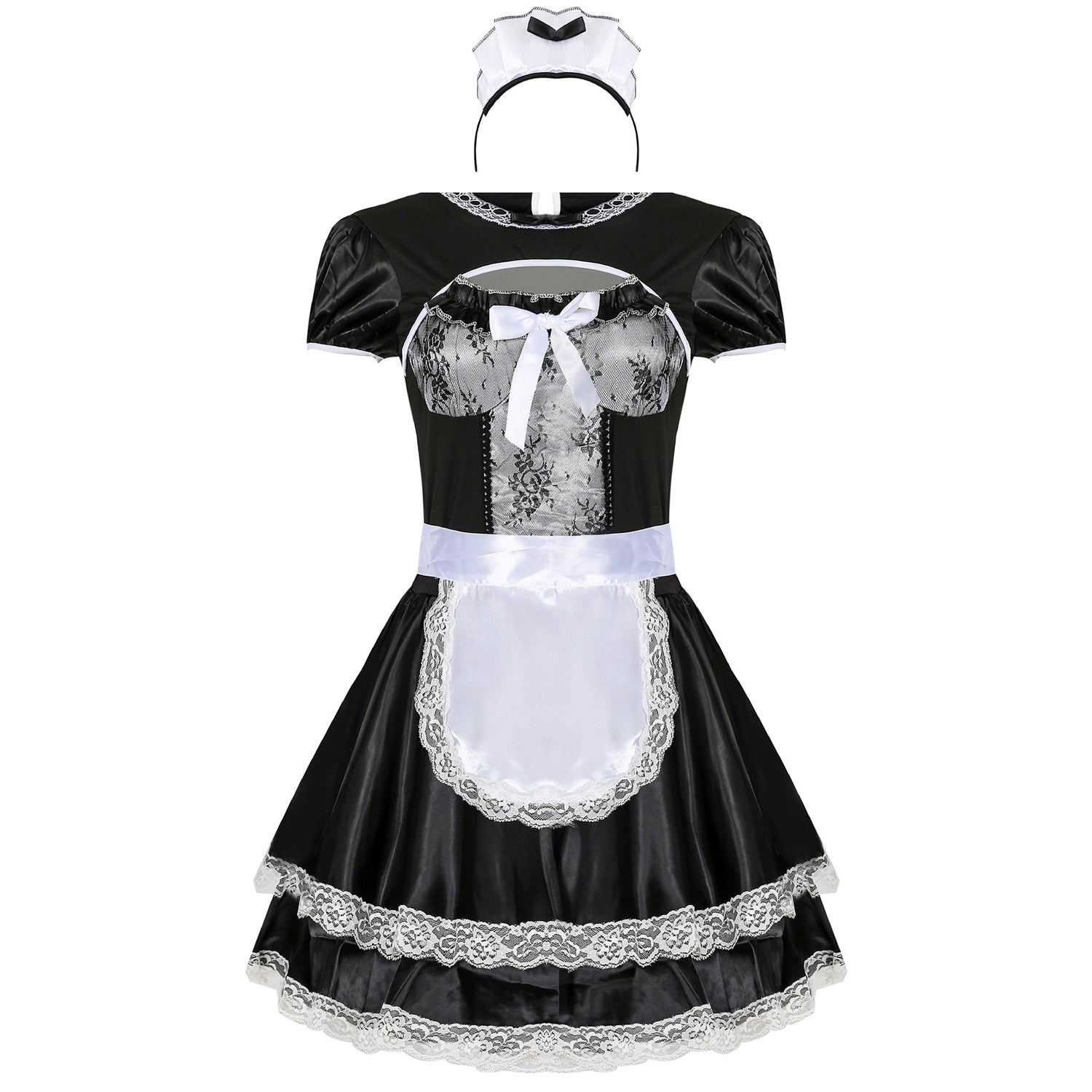 フレンチメイドレースドレスコスチューム