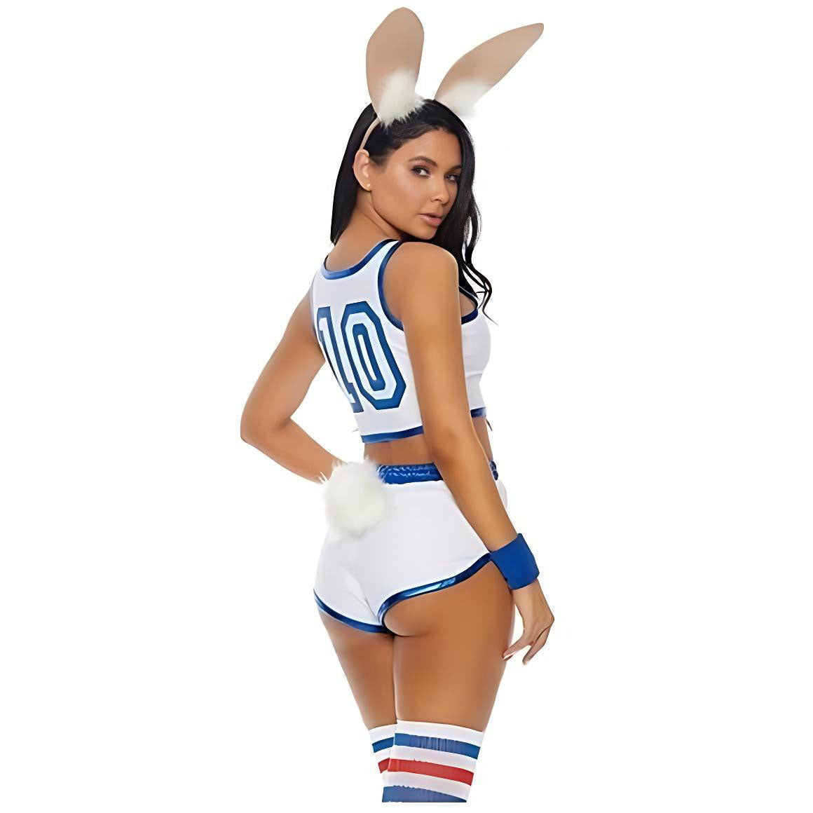 Bunny Squad Costume Football cheerleaders Costume vest shorts 2pics set
